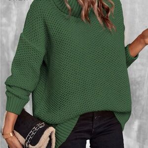 Cozy Green Turtleneck Sweater